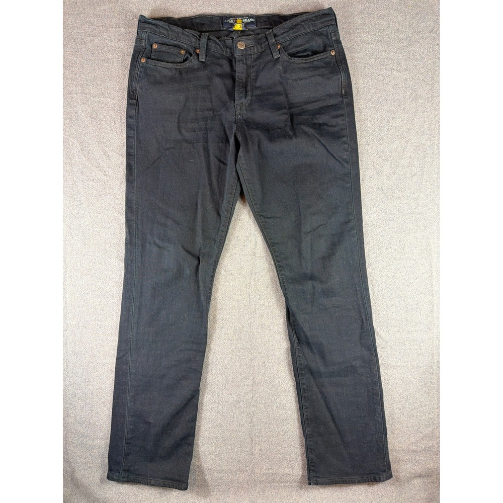 Lucky‎ Brand Sweet N Straight Jeans Womens 12/31 Black Mid Rise Stretch Denim